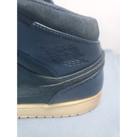 Nike Air Jordan 1 Retro Mid Armory Navy/Electrolime Jumpman 554724-421 Mens 13 - Picture 12 of 16